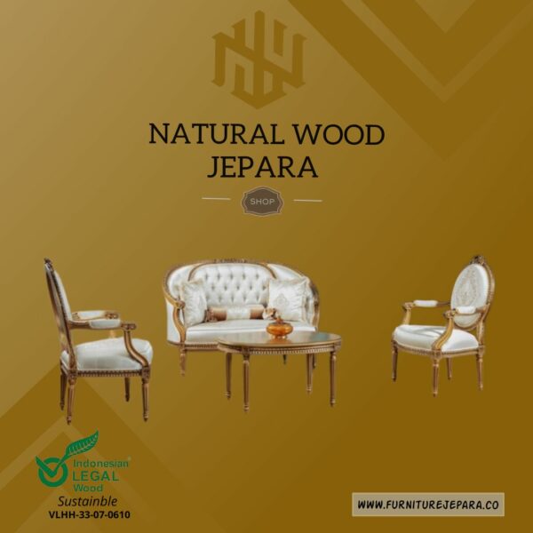 Kursi Tamu Klasik Vintage Custom Mebel Ukiran Jepara Nwj 78