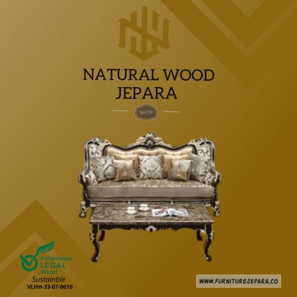 Set Kursi Sofa Tamu Klasik Mewah Mebel Ukir Jepara Nwj 60