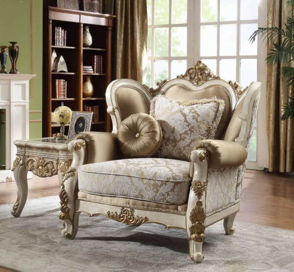 Set Kursi Tamu Sofa Mewah Klasik White Elegant Nwj 52