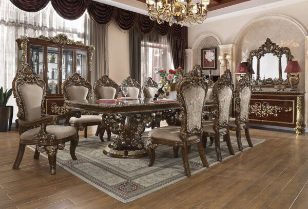 Meja Kursi Makan Mewah Kayu Jati Furniture Jepara
