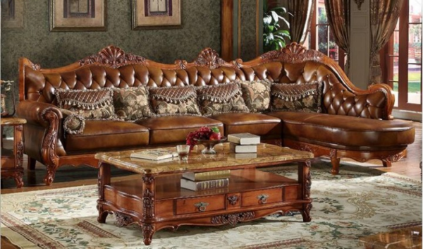 Sofa Tamu Classic Mewah Jati Ukiran