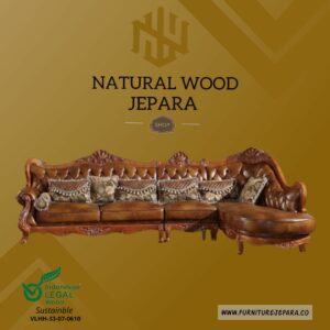 Sofa Tamu Classic Mewah Kayu Jati Ukiran Furniture Jepara