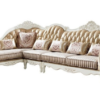 Sofa Tamu Mewah Duco White Gold Mebel Ukir