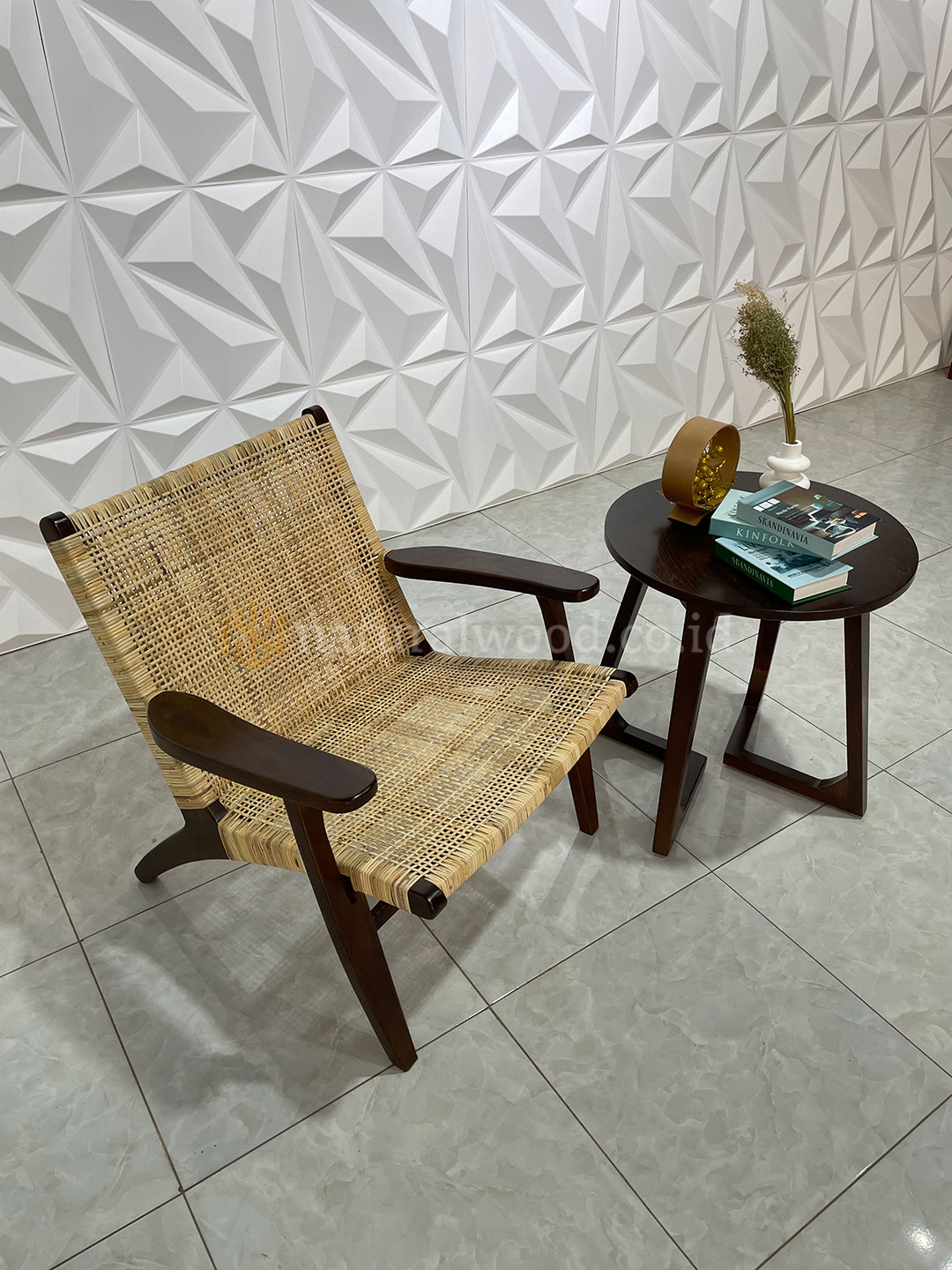 Set Kursi Santai Rotan Kayu Jati Minimalis Modern (3)