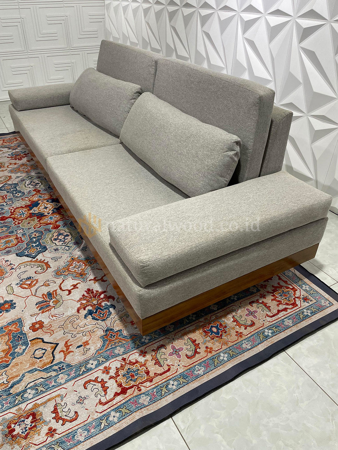 Sofa Sudut Kayu Jati Minimalis (2)