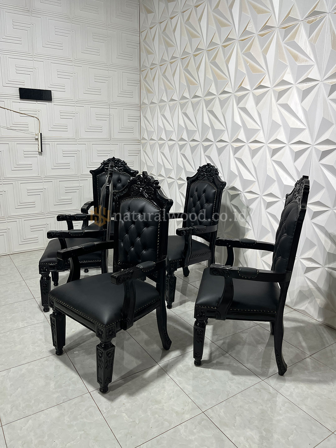 Kursi Makan Kayu Jati Solid Klasik Mewah