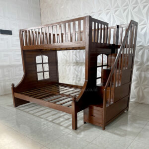 Tempat Tidur Tingkat Kayu Jati Klasik Minimalis (1)