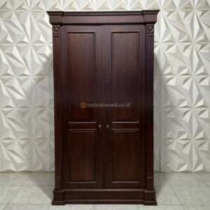 Lemari Minimalis Klasik Pintu 2 Custom Kayu Jati