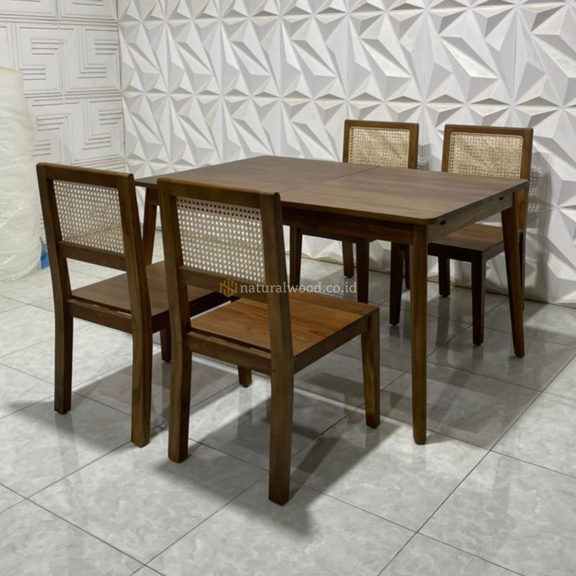 Set Kursi Meja Makan Cafe Kayu Jati Mix