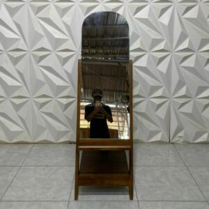 Standing Cermin Kayu Jati Model Minimalis Klasik